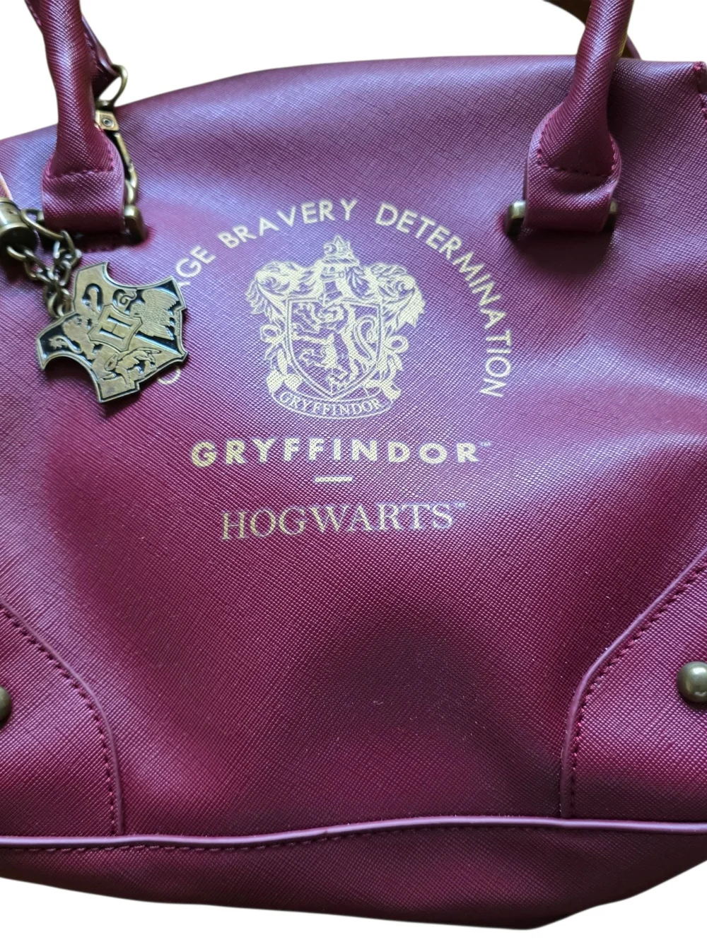 Harry Potter Gryffindor Satchel Crossbody Bag Burgundy Hogwarts Faux Leather